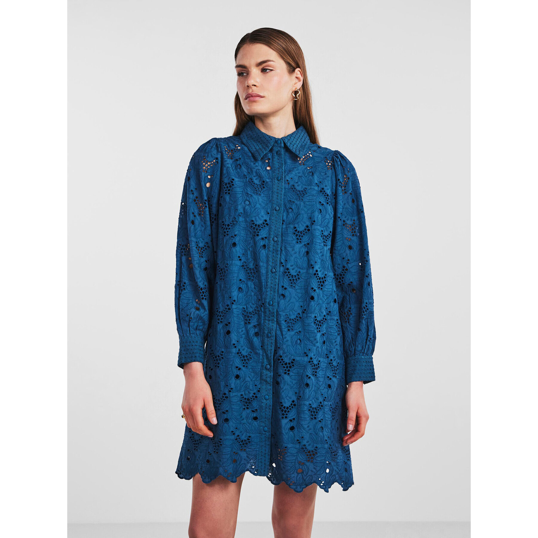 YAS Rochie tip cămașă 26030764 Bleumarin Regular Fit - Pled.ro