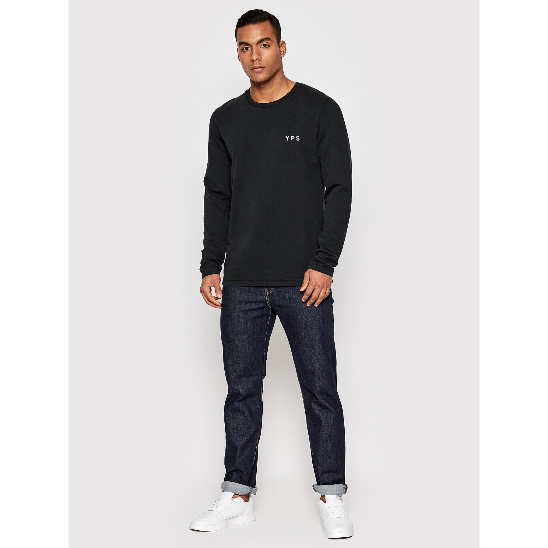 Young Poets Society Longsleeve Lio Spray 107368 Negru Regular Fit - Pled.ro