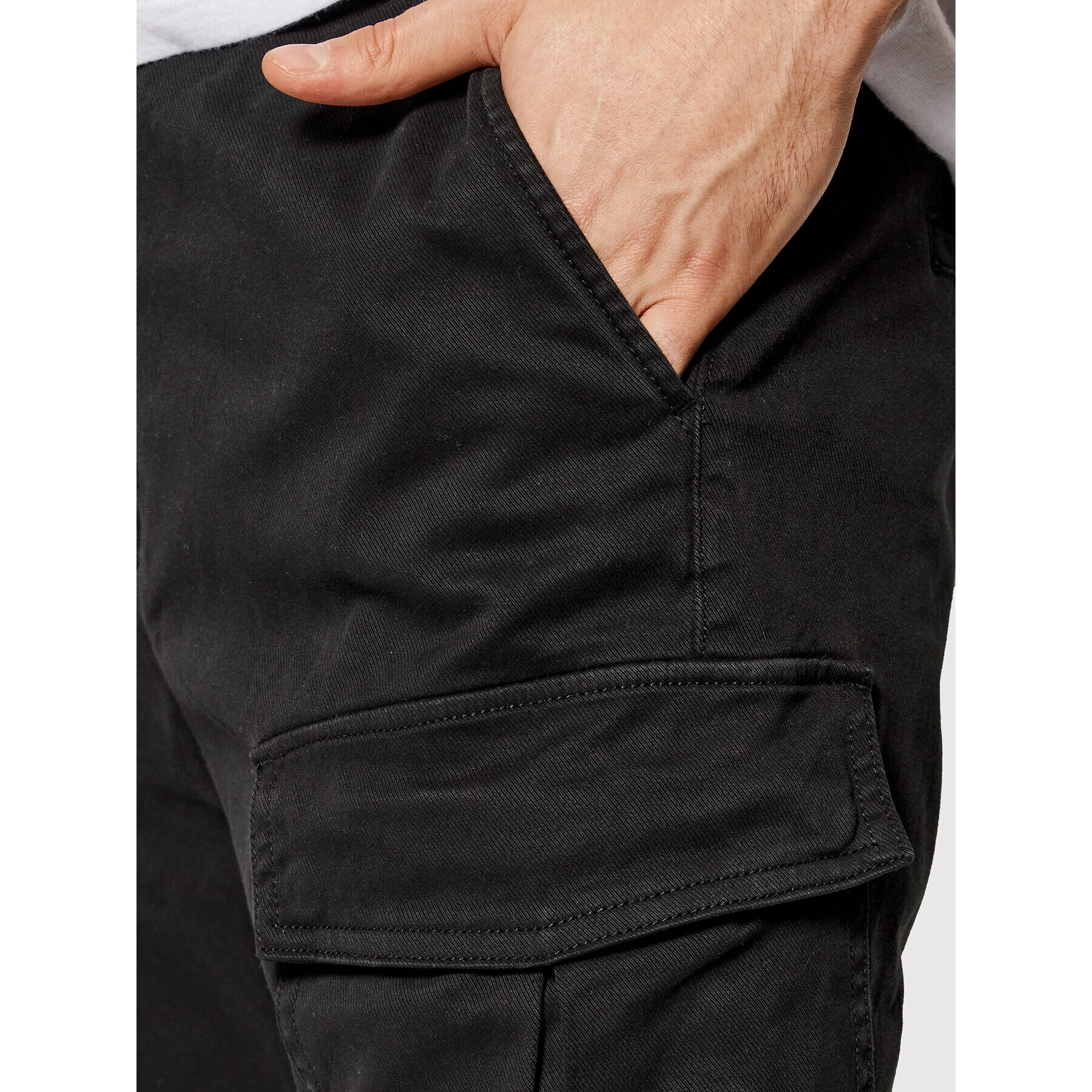 Young Poets Society Pantaloni din material Aris Cotton 106438 Negru Regular Fit - Pled.ro