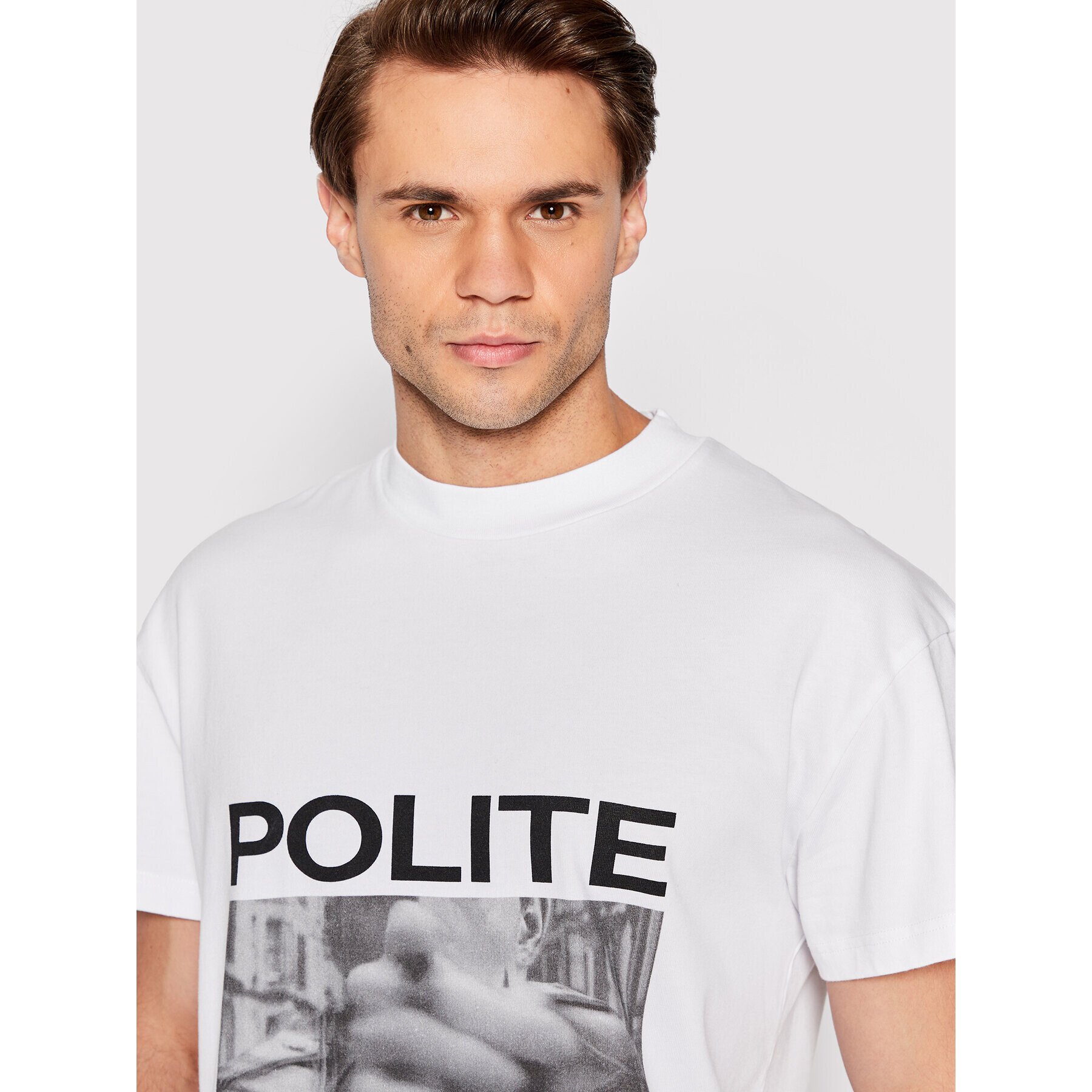 Young Poets Society Tricou Polite Daylen 107078 Alb Regular Fit - Pled.ro