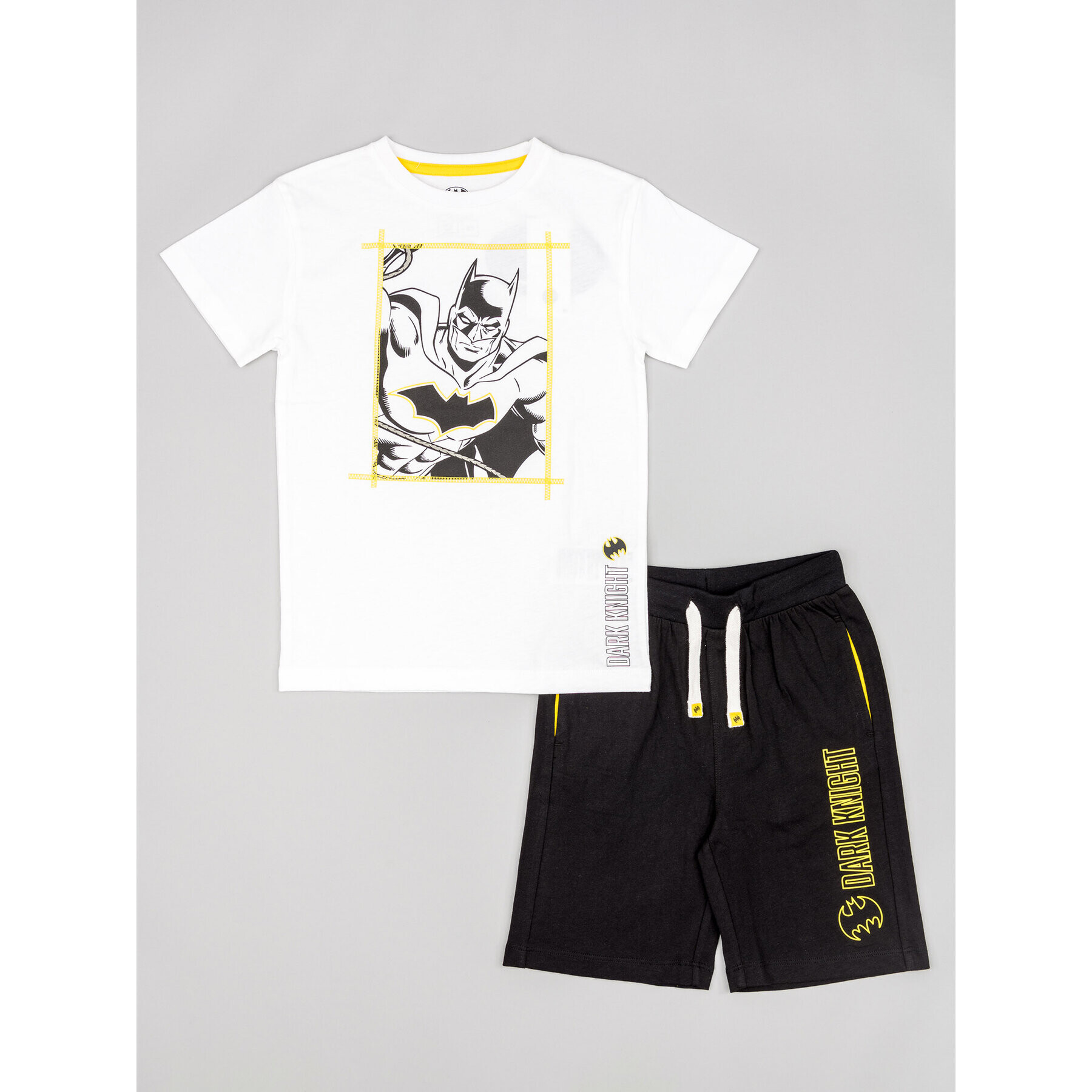 Zippy Set tricou și pantaloni scurți Batman ZKBAP0602 23001 Alb Regular Fit - Pled.ro