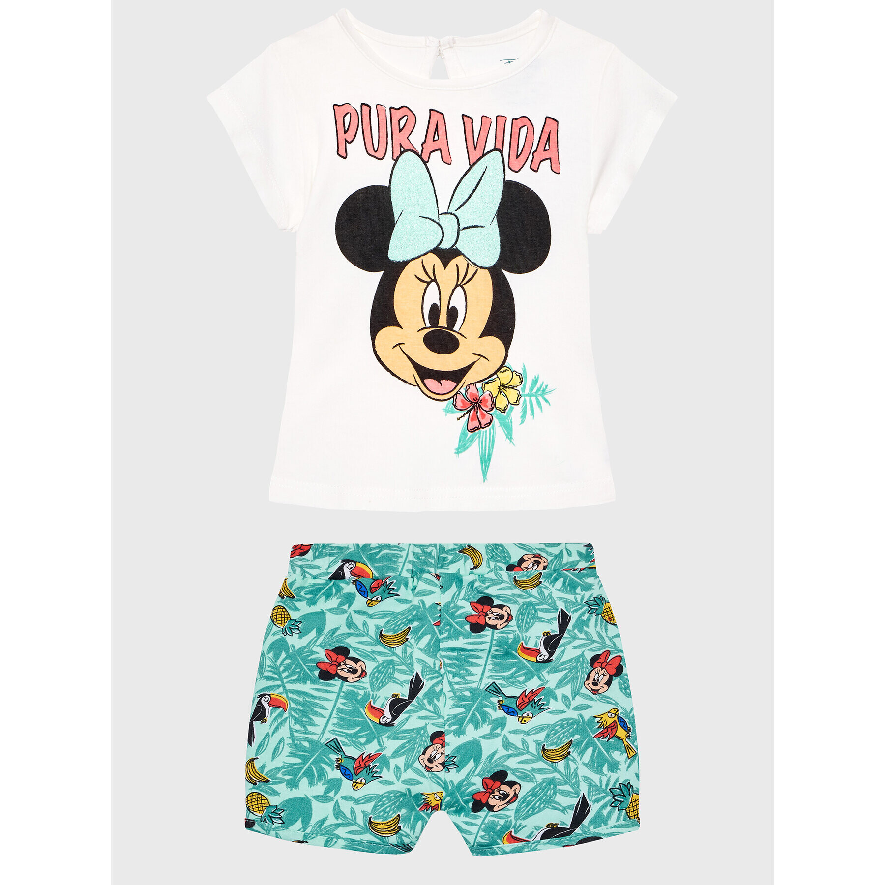 Zippy Set tricou și pantaloni scurți Myszka Minnie ZBGAP0602 23003 Albastru Regular Fit - Pled.ro