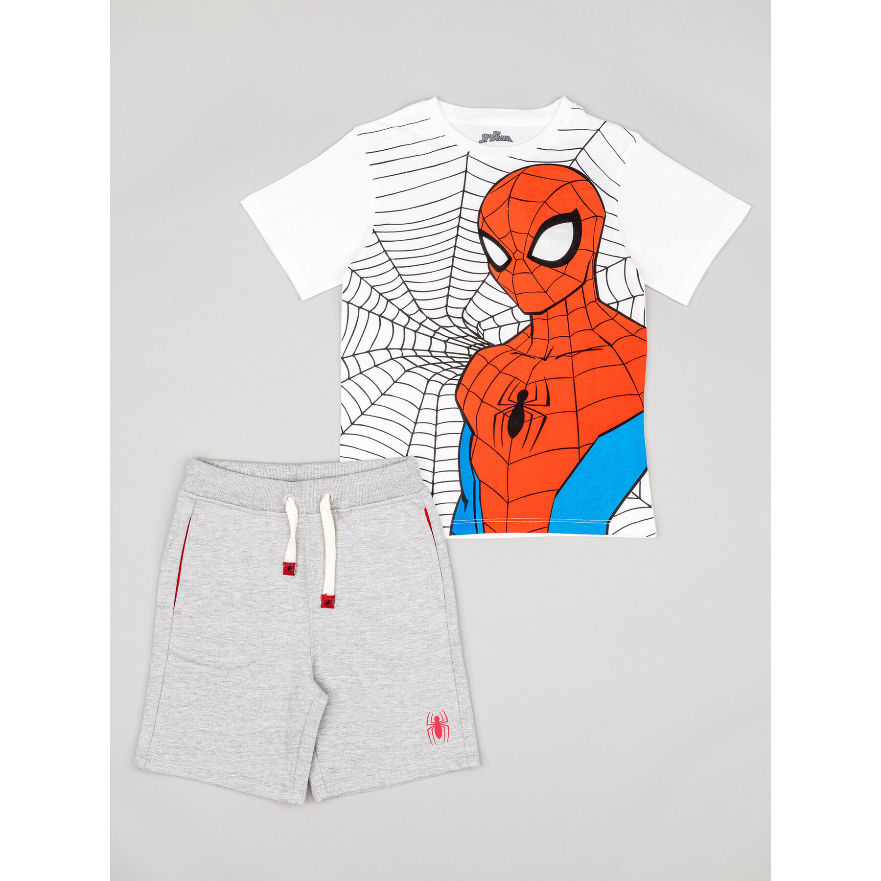 Zippy Set tricou și pantaloni scurți Spider-Man ZKBAP0602 23002 Alb Regular Fit - Pled.ro