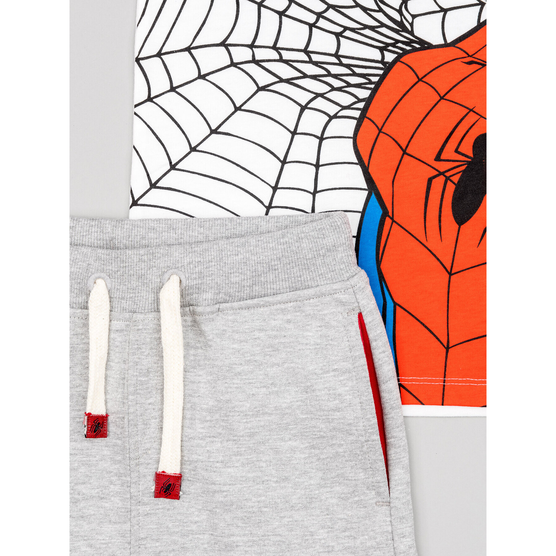 Zippy Set tricou și pantaloni scurți Spider-Man ZKBAP0602 23002 Alb Regular Fit - Pled.ro