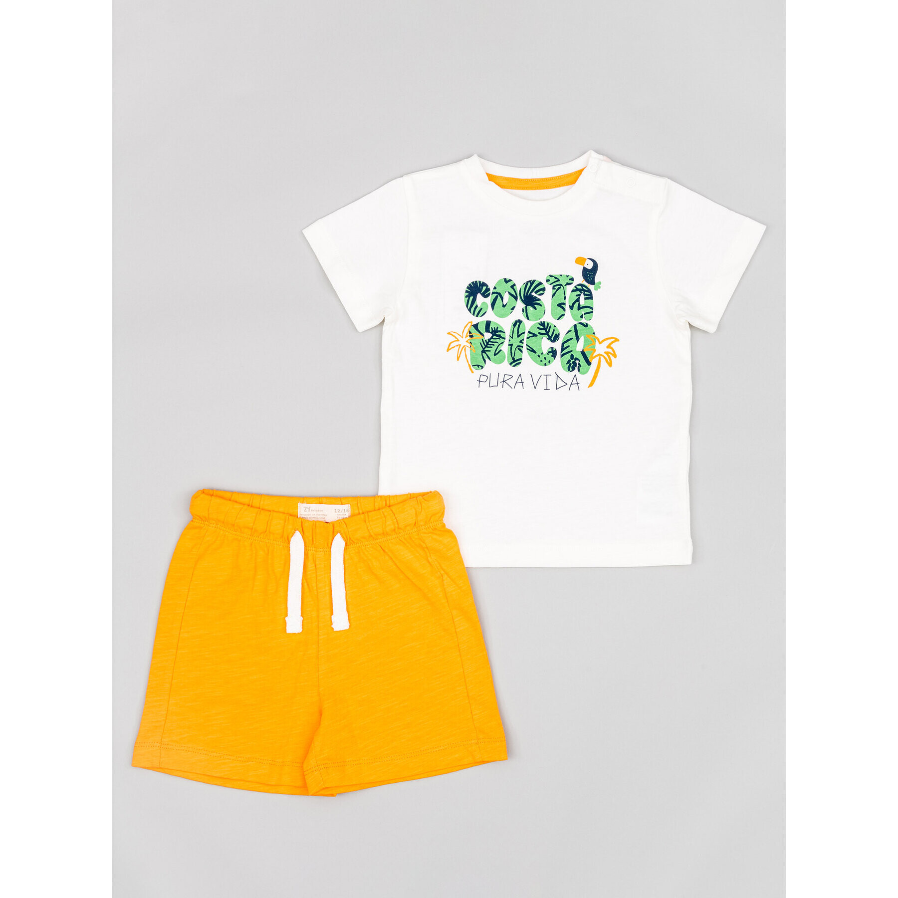 Zippy Set tricou și pantaloni scurți ZBBAP0602 23004 Portocaliu Regular Fit - Pled.ro