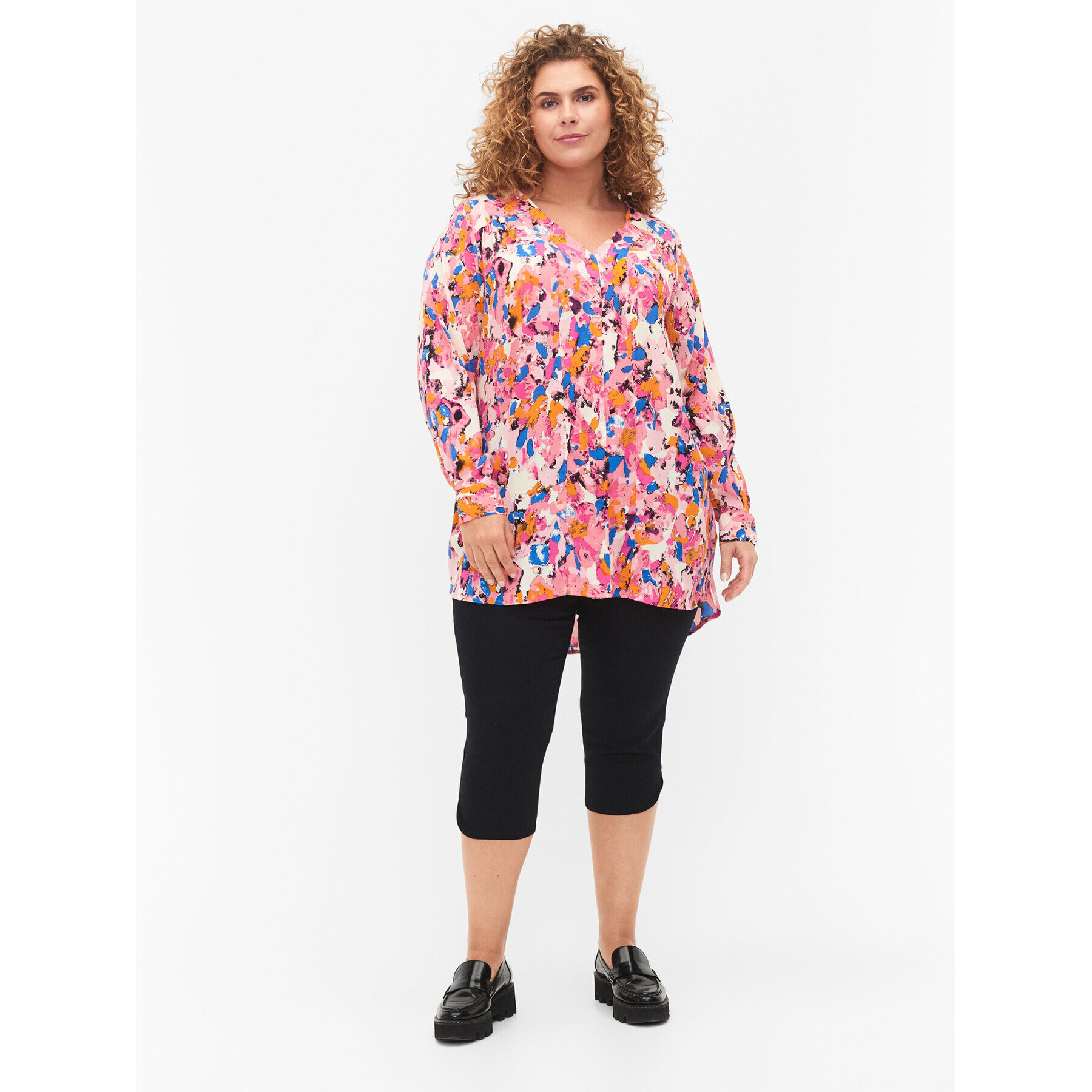 Zizzi Cămașă M58827A Roz Loose Fit - Pled.ro