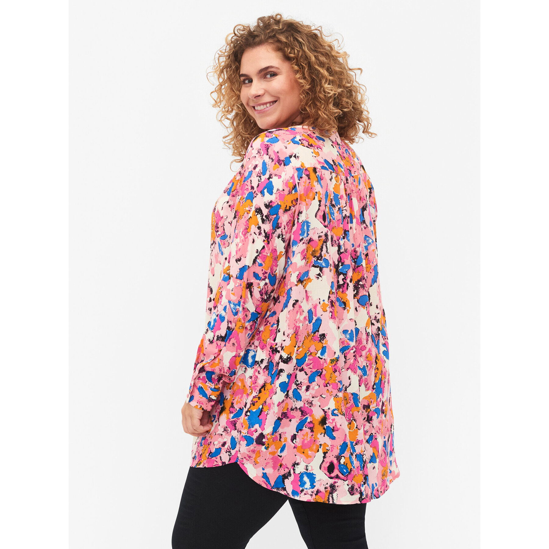 Zizzi Cămașă M58827A Roz Loose Fit - Pled.ro