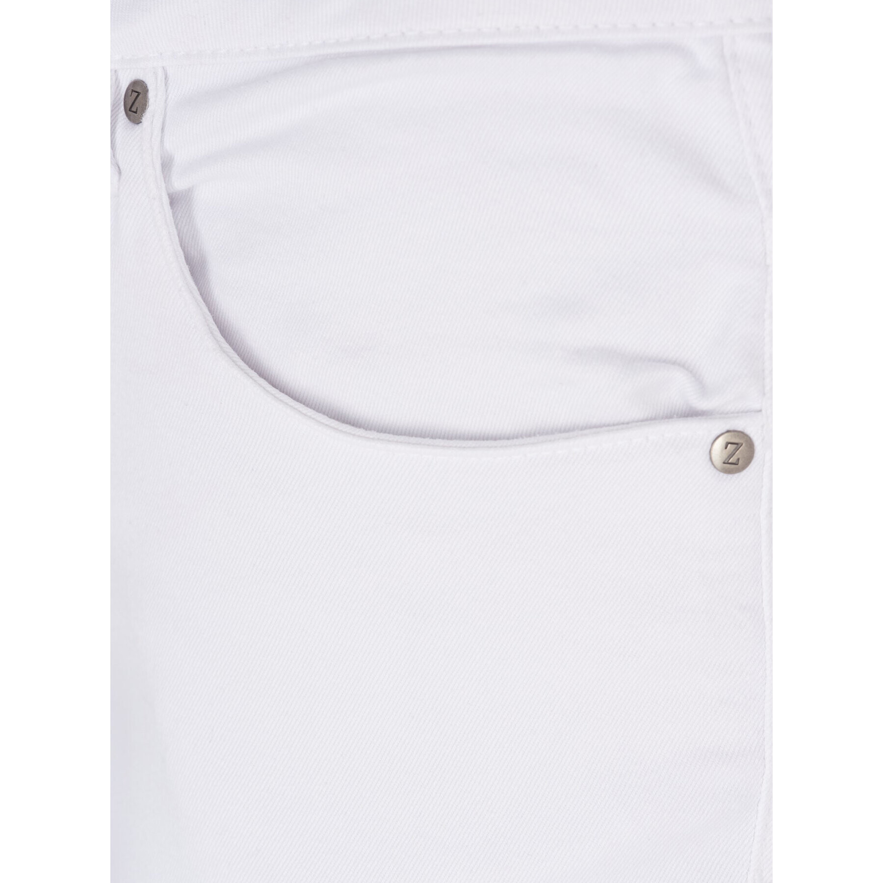 Zizzi Pantaloni scurți de blugi O10305H Alb Slim Fit - Pled.ro