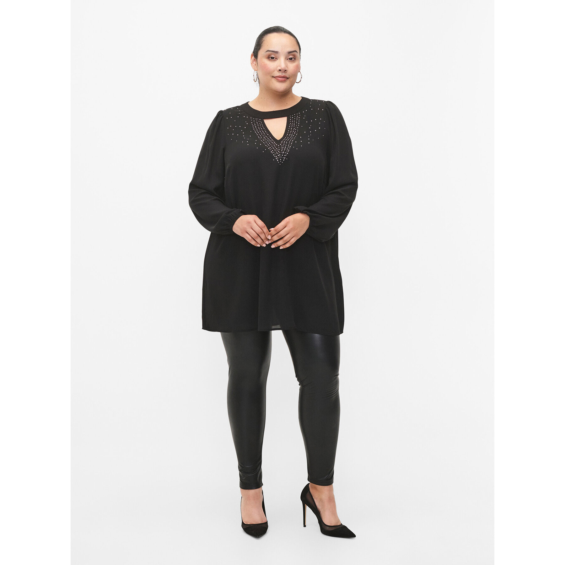 Zizzi Tunică M58942A Negru Regular Fit - Pled.ro