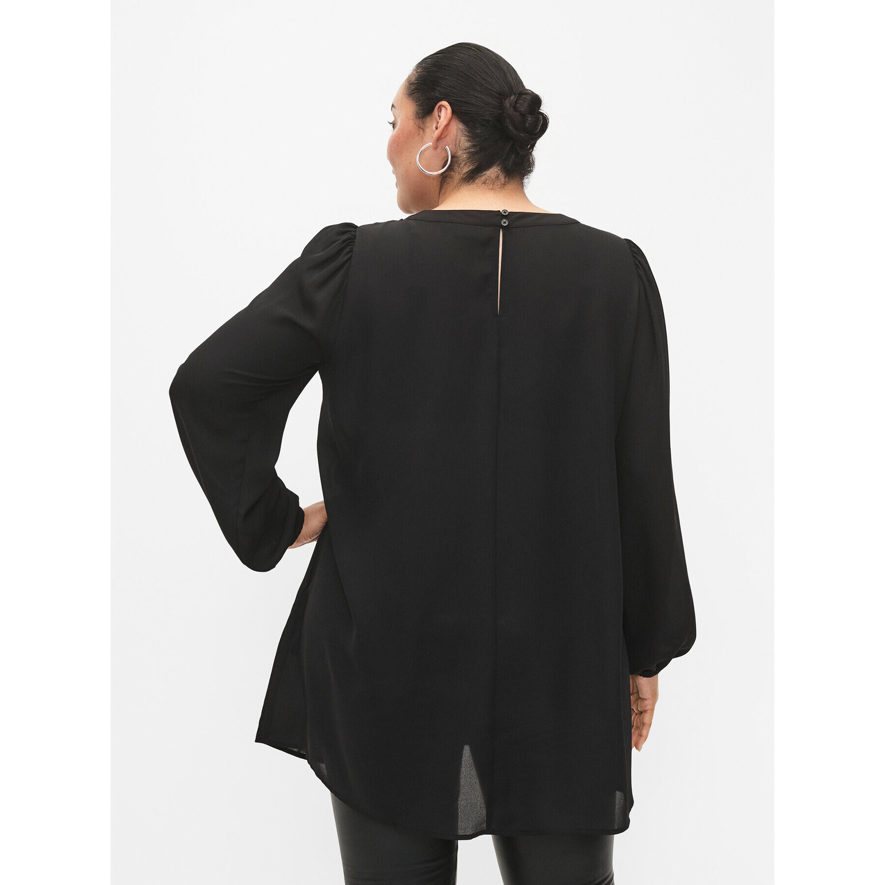 Zizzi Tunică M58942A Negru Regular Fit - Pled.ro