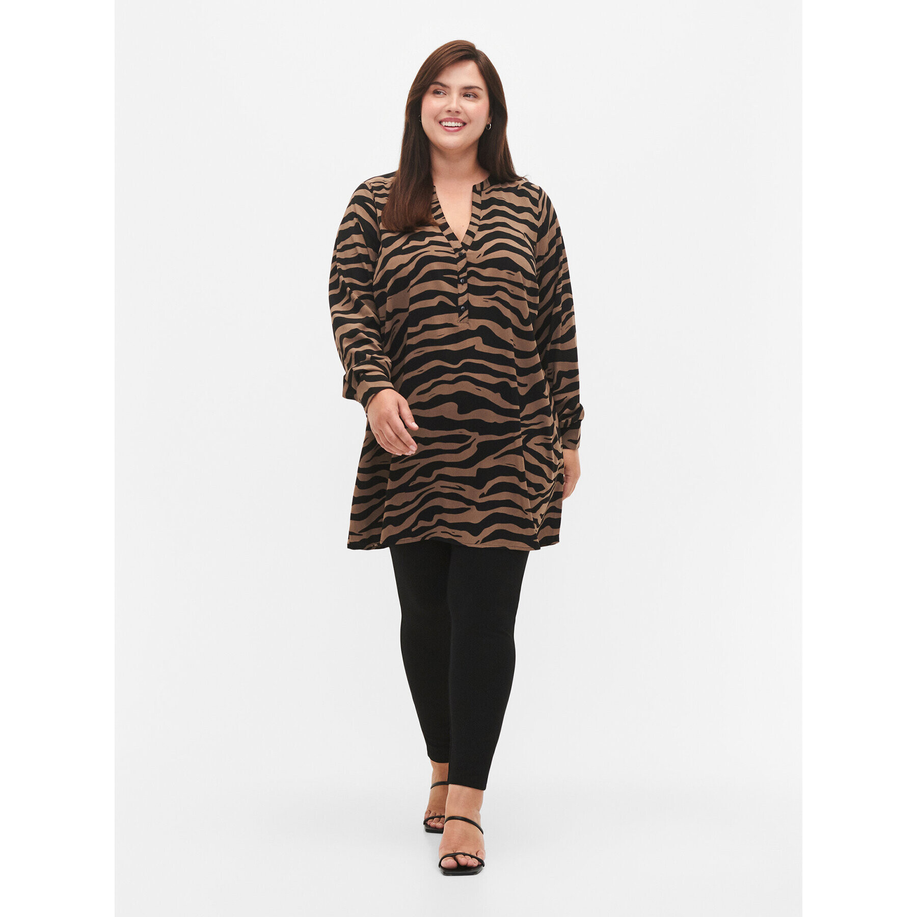 Zizzi Tunică M58955B Negru Regular Fit - Pled.ro