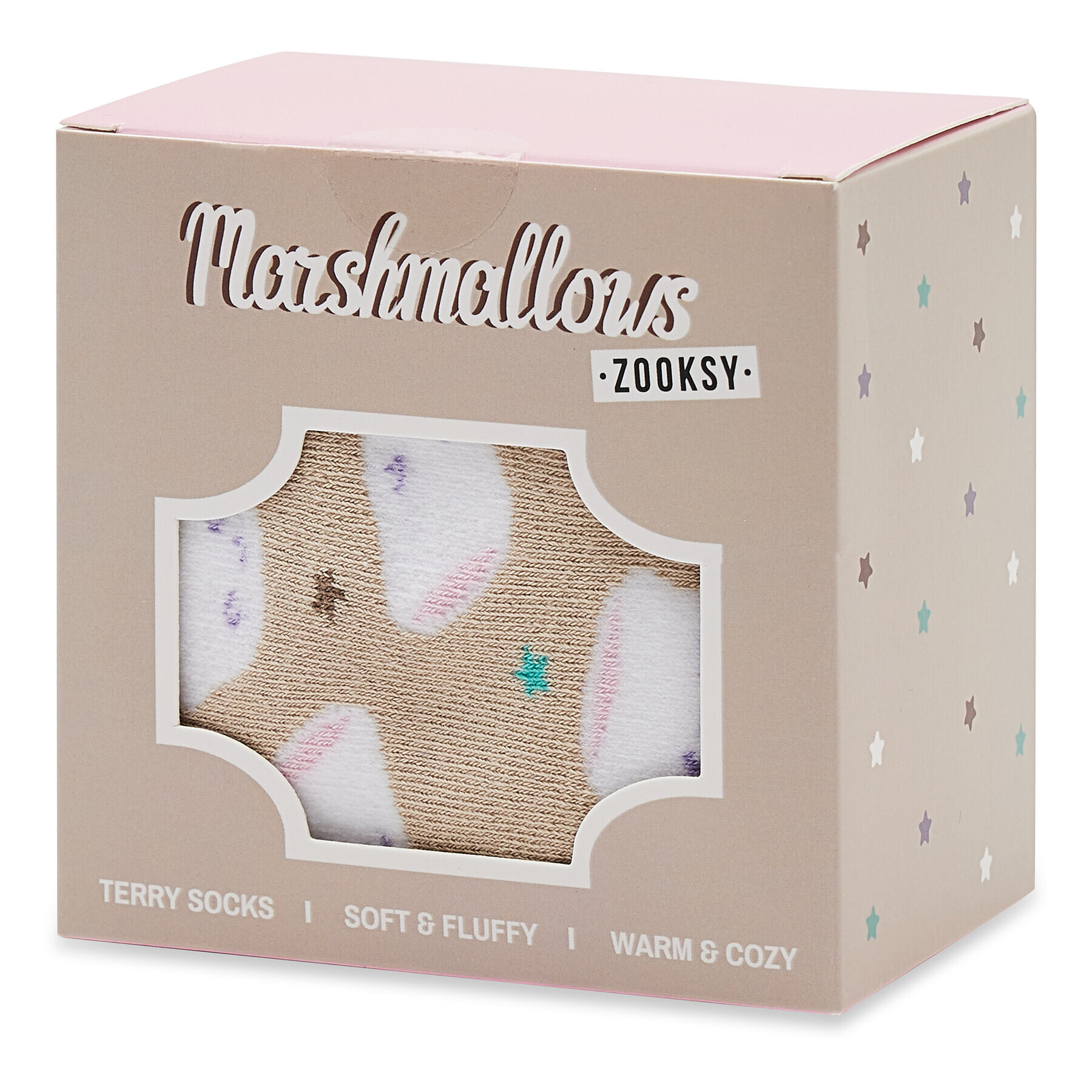 Zooksy Șosete Înalte Unisex Warm Winter Marshmallows Bej - Pled.ro