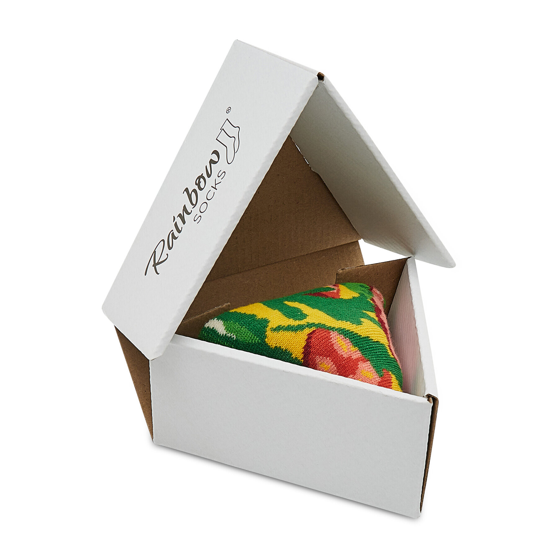 Rainbow Socks Șosete Înalte Unisex Pizza Socks Box Slice Italiana Galben - Pled.ro