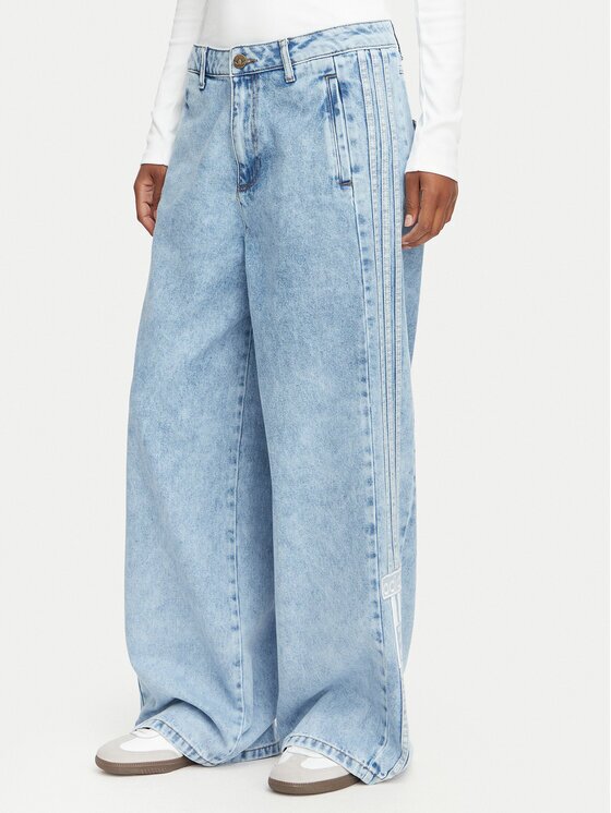 adidas Blugi Adibreak Mid Rise Wide Leg Denim Pant KT2651 Wide Leg