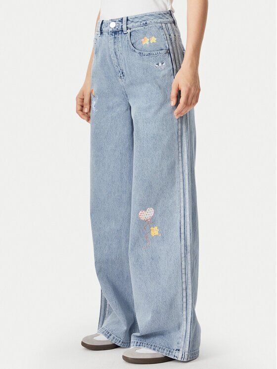 adidas Blugi Care Bear High Rise KQ6748 Wide Leg