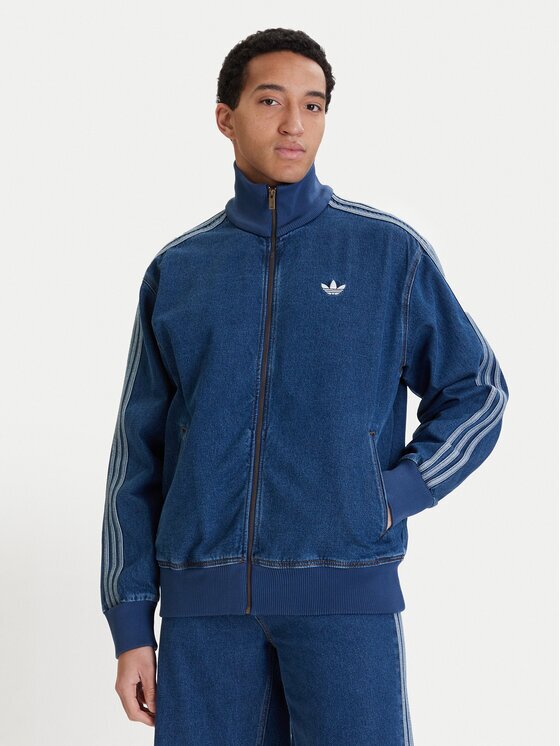 adidas Bluză adicolor Denim Firebird KD1517 Loose Fit