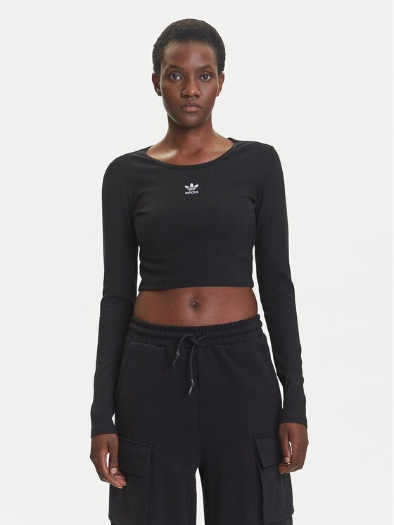 adidas Bluză Essentials Ribbed IW5725 Slim Fit