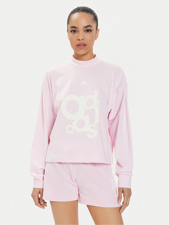 adidas Bluză French Terry Print IS4299 Loose Fit