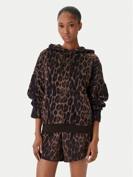 adidas Bluză Seasonal Essentials Leopard Print KH0293 Loose Fit