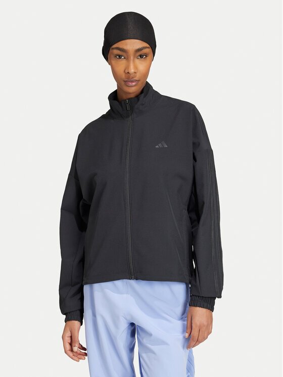 adidas Bluză tehnică Pacer All Gym Tonal 3-Stripes IW8167 Regular Fit