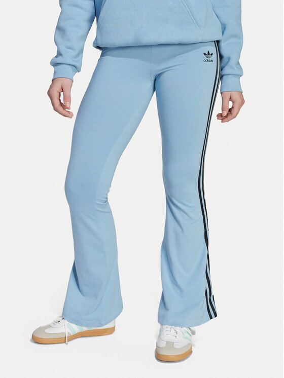 adidas Colanți adicolor JV8616 Albastru celest Slim Fit