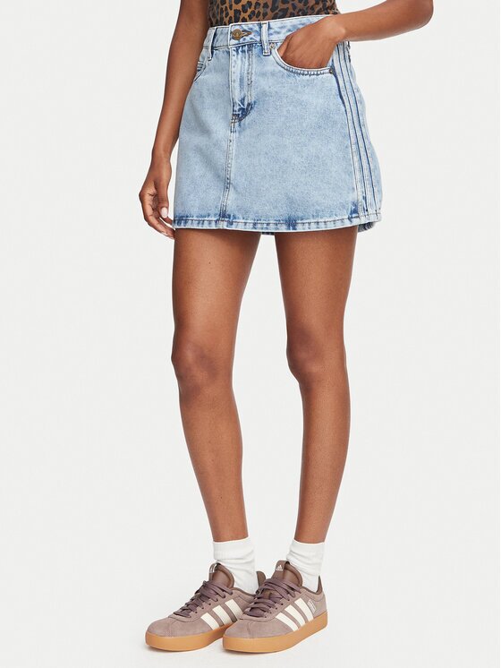 adidas Fustă de blugi KQ6487 Regular Fit