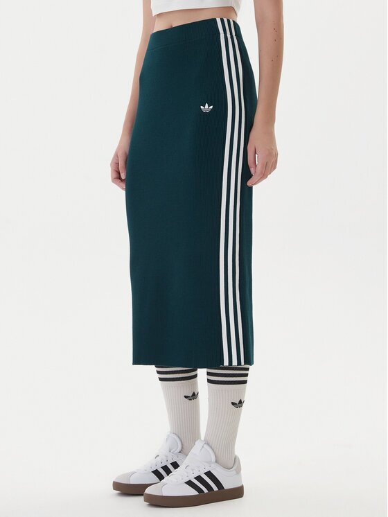 adidas Fustă tip creion adicolor Knit 3-Stripes JW2662 Regular Fit