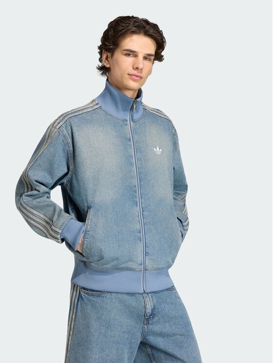 adidas Geacă de blugi Firebird Adicolor KS4970 Loose Fit