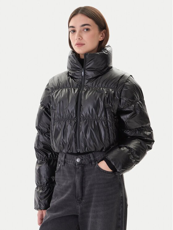adidas Geacă de iarnă Essentials Glossy 2-In-1 JX2988 Loose Fit