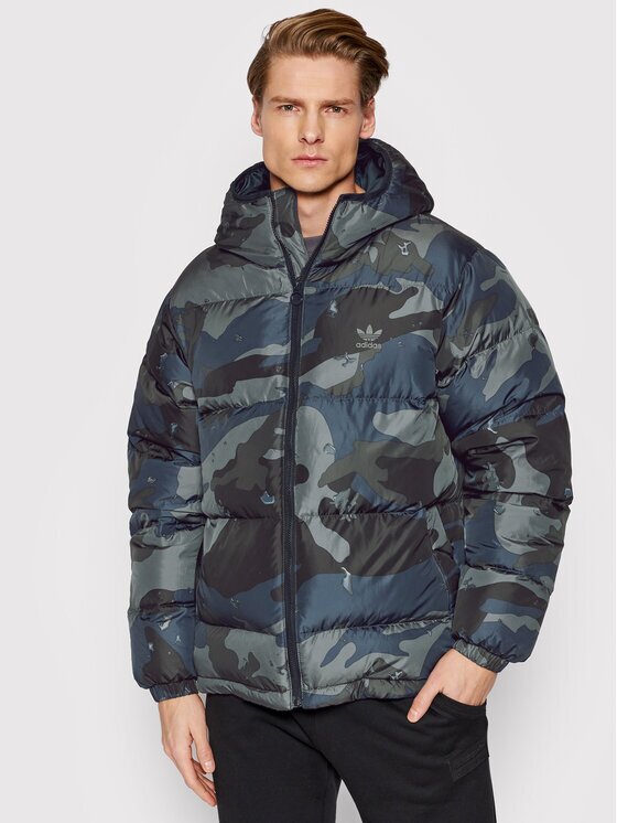adidas Geacă din puf Camo H13566 Regular Fit