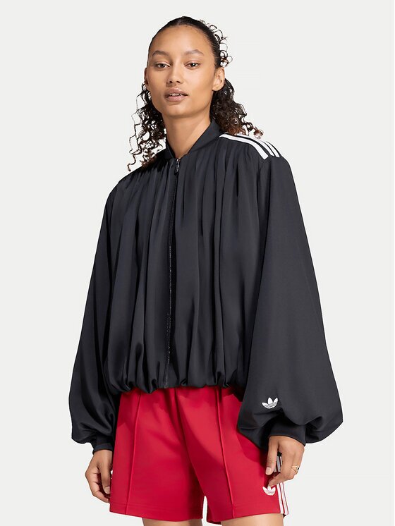 adidas Hanorac Satin Pleated Track Top LG4081 Relaxed Fit
