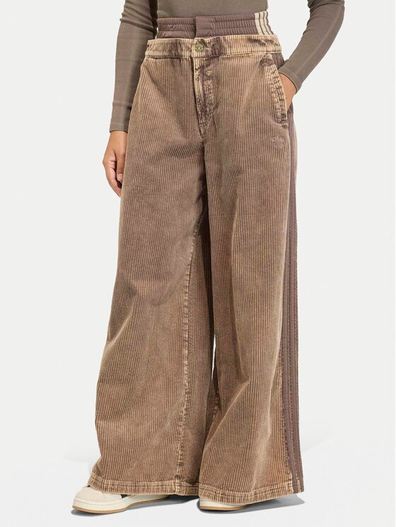 adidas Pantaloni din material Corduroy Sst KD8782 Wide Leg