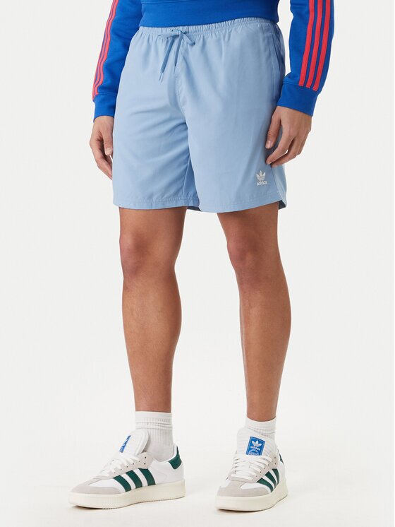 adidas Pantaloni scurți pentru înot adicolor 3-Stripes JX5017 Albastru celest Regular Fit