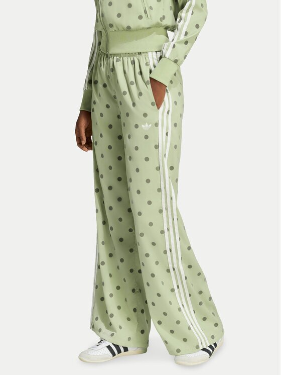 adidas Pantaloni trening Satin Polka Dots Wide Leg Pant LI2846 Relaxed Fit