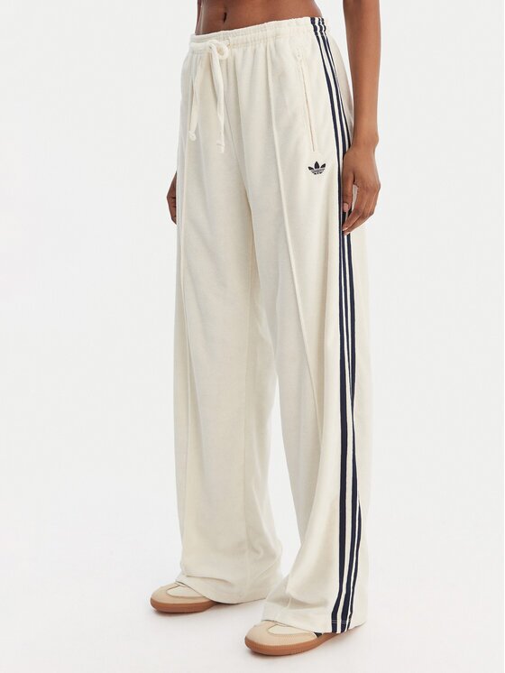 adidas Pantaloni trening Terry Towel Firebird KQ6663 Écru Loose Fit