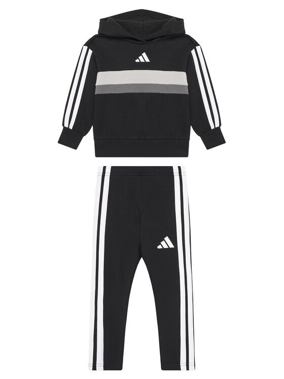 adidas Set bluză și leggings Seasonal Essentials Tiberio 3-Stripes JI6218 Slim Fit