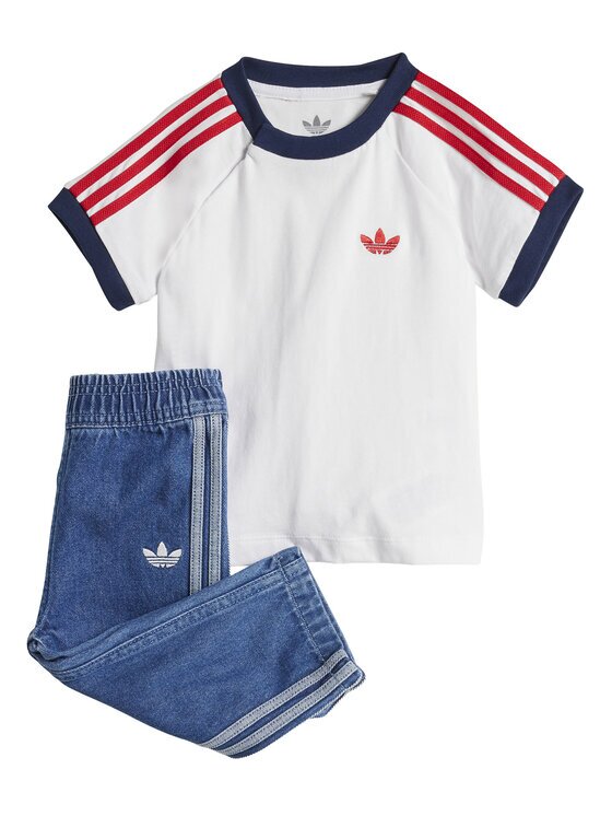 adidas Set tricou și pantaloni Denim JC7863 Regular Fit