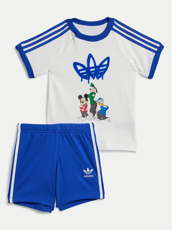 adidas Set tricou și pantaloni scurți Disney Mickey Mouse IX6426 Regular Fit