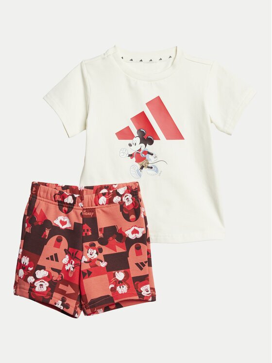 adidas Set tricou și pantaloni scurți Disney Mickey Mouse JF3625 Regular Fit
