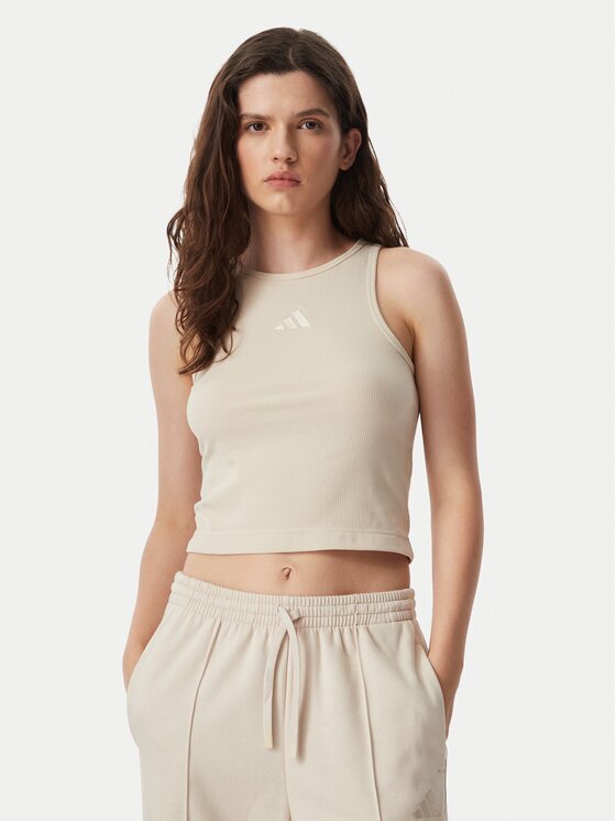 adidas Top Kit Small Logo Rib Tank KS7834 Slim Fit