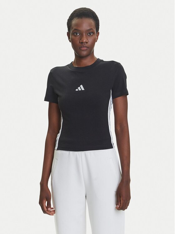 adidas Tricou Essentials 3-Stripes JC8325 Slim Fit