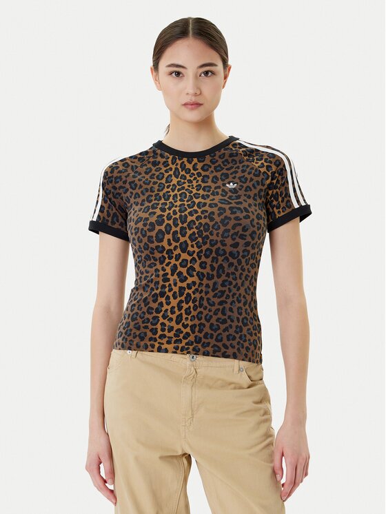 adidas Tricou Leopard Cali JW7304 Slim Fit