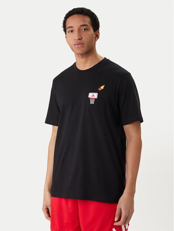adidas Tricou Mini Embroidery Basketball Graphic KB2526 Regular Fit