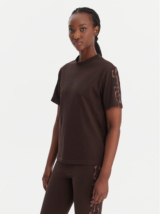 adidas Tricou Seasonal Essentials Leopard Print KE8830 Regular Fit