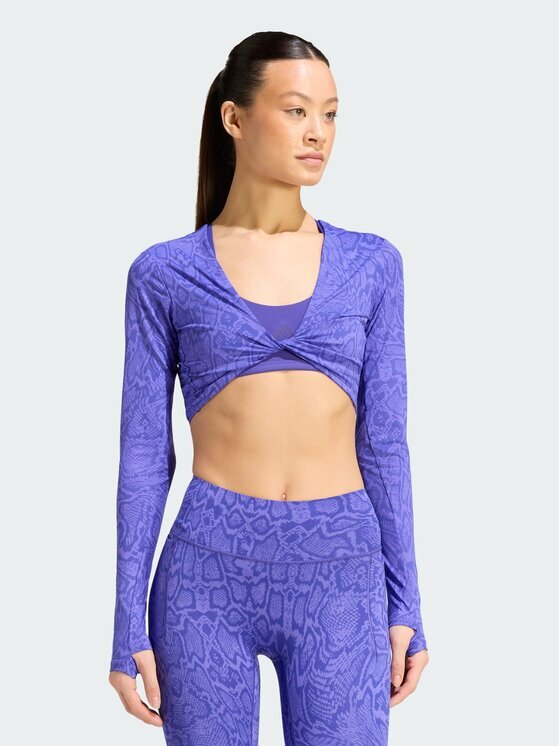 adidas Tricou tehnic Primelift Workout Snake Twist Reversible Long Sleeve T-Shirt KT4022 Slim Fit