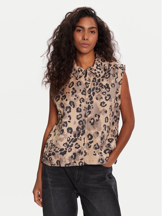 adidas Vestă elegantă Animal Print 3-Stripes JV6957 Loose Fit