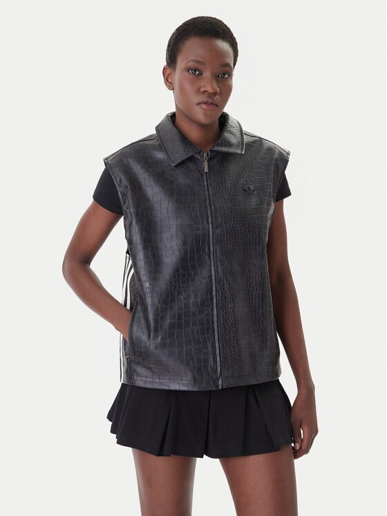 adidas Vestă elegantă Pleather KE5033 Oversize