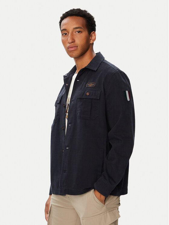Aeronautica Militare Jachetă cămașă 262AC0045UCT04233 Bleumarin Regular Fit