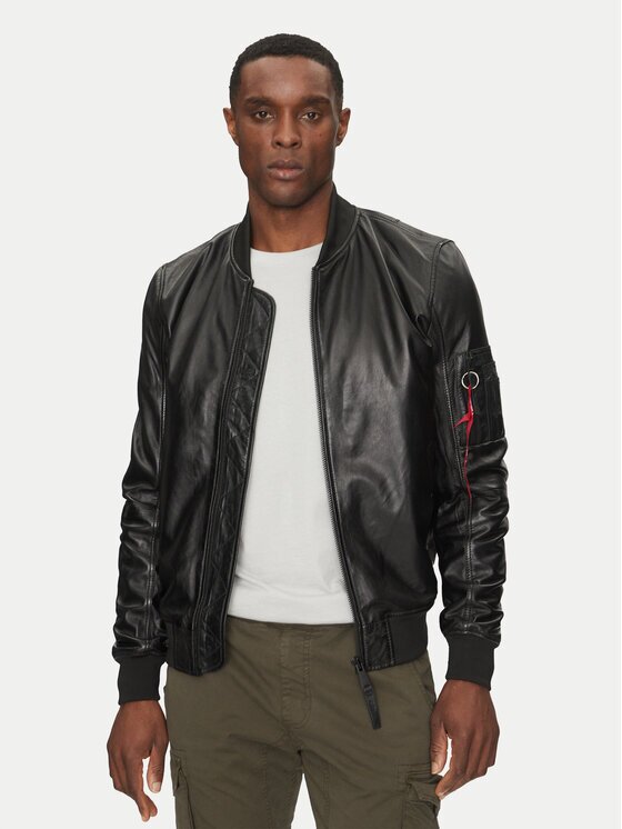 Alpha Industries Geacă de piele Ma-1 156141 Slim Fit