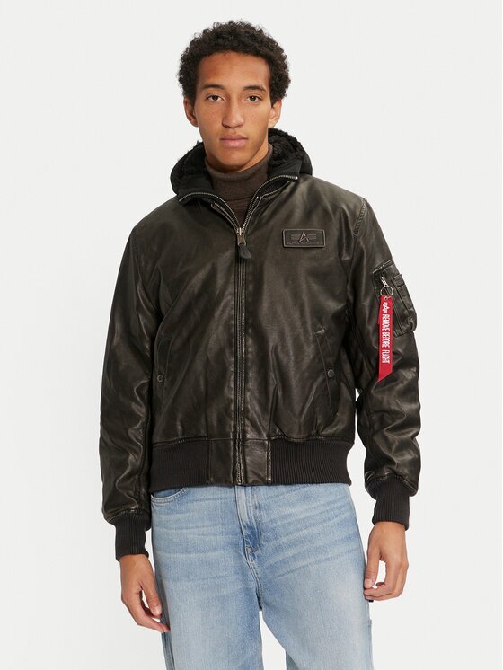 Alpha Industries Geacă din imitație de piele 123106 Regular Fit